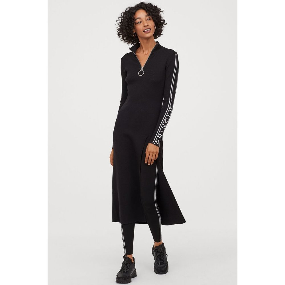 Pringle of Scotland ribbed knit top dress W/ Slit